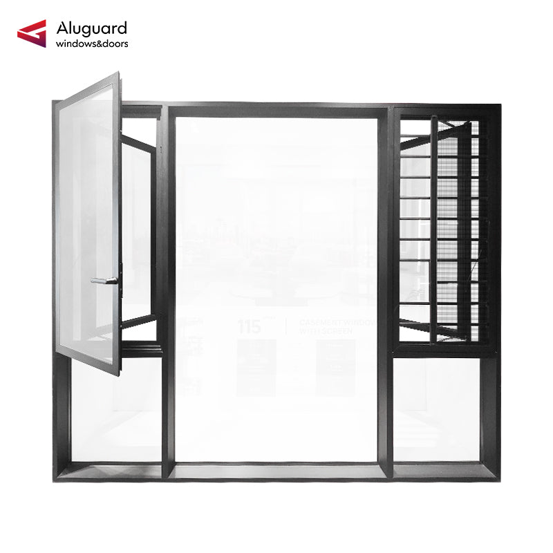 115 Customized Minimalist Aluminum Casement Window With Screen