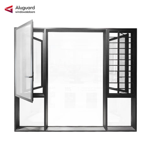 115 Customized Minimalist Aluminum Casement Window With Screen