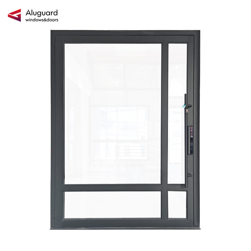 95 Customized Minimalist Aluminum Glass Patio Pivot Doors
