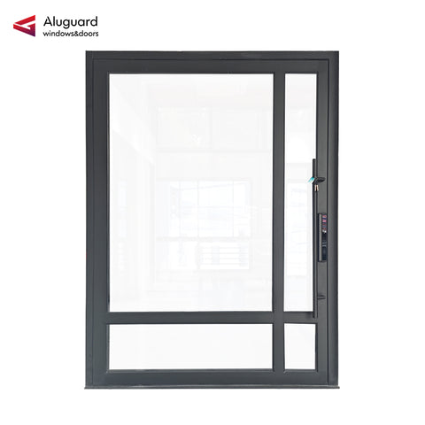 95 Customized Minimalist Aluminum Glass Patio Pivot Doors