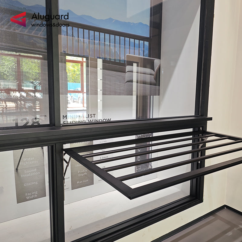 128 Luxury Minimalist Aluminum Sliding Window Design with Narrow Frame & Wide Viewing Area