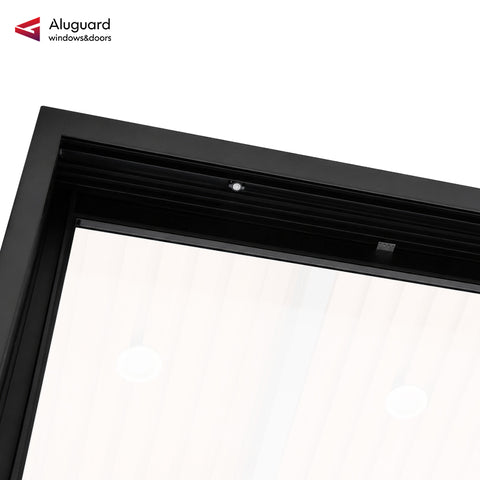 138 Customized Minimalist Slim Aluminum Frame Double glass Exterior sliding Panoramic Door