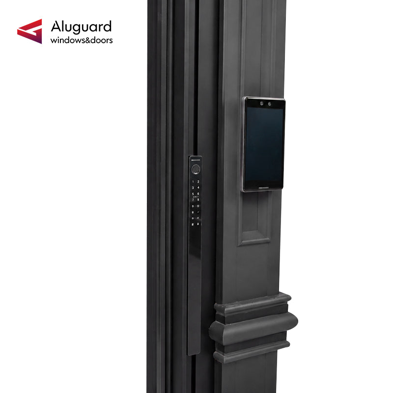 138 Customized Minimalist Slim Aluminum Frame Double glass Exterior sliding Panoramic Door