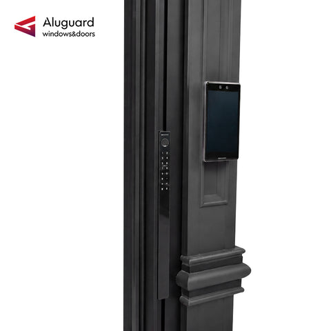 138 Customized Minimalist Slim Aluminum Frame Double glass Exterior sliding Panoramic Door