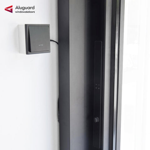 138 Customized Minimalist Slim Aluminum Frame Double glass Exterior sliding Panoramic Door