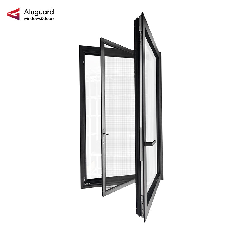 90 High-Performance Modern Dual Action Aluminum Window with Tilt & Turn Opening System