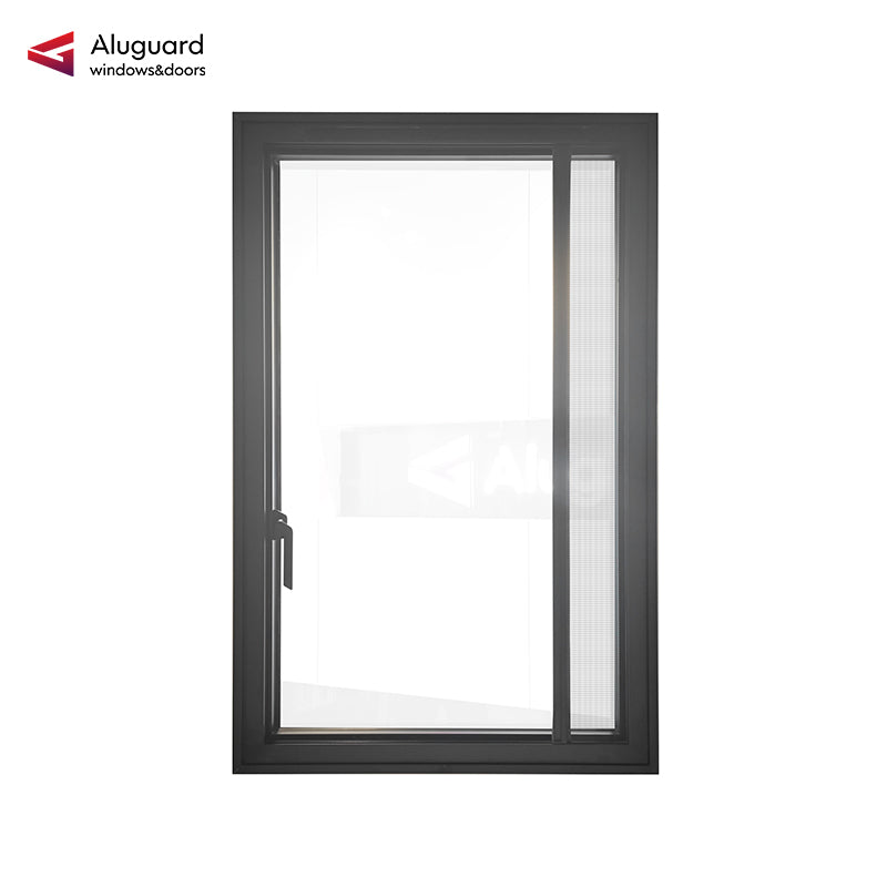 120 Customized Modern Aluminum Casement Window with Slim Frame & Large Glass Design