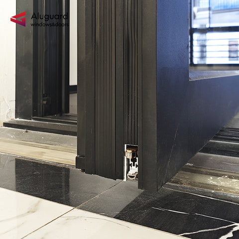 95 Customized Minimalist Aluminum Glass Patio Pivot Doors