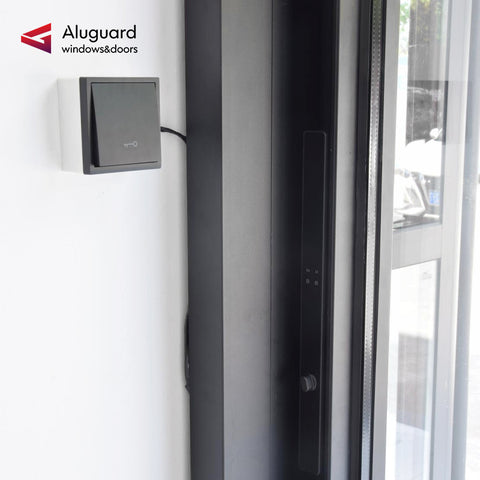 138 Customized Minimalist Slim Aluminum Frame Double glass Exterior sliding Panoramic Door
