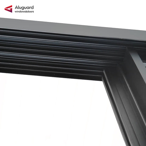 138 Customized Minimalist Slim Aluminum Frame Double glass Exterior sliding Panoramic Door