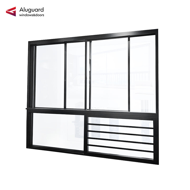 128 Luxury Minimalist Aluminum Sliding Window Design with Narrow Frame & Wide Viewing Area