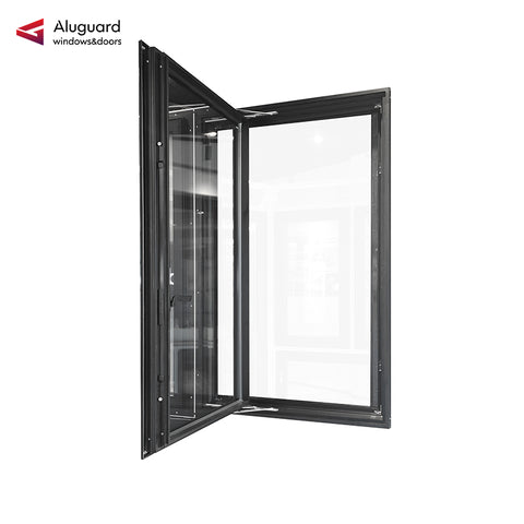 120 Customized Modern Aluminum Casement Window with Slim Frame & Large Glass Design