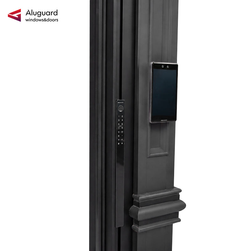 138 Customized Minimalist Slim Aluminum Frame Double glass Exterior sliding Panoramic Door
