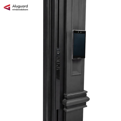 138 Customized Minimalist Slim Aluminum Frame Double glass Exterior sliding Panoramic Door