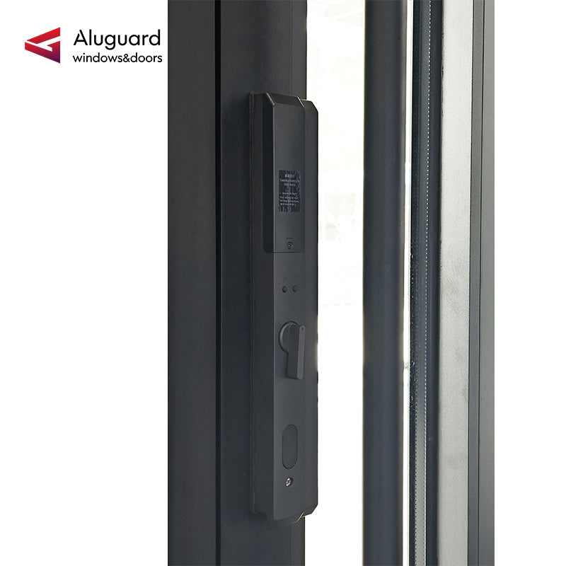 95 Customized Minimalist Aluminum Glass Patio Pivot Doors