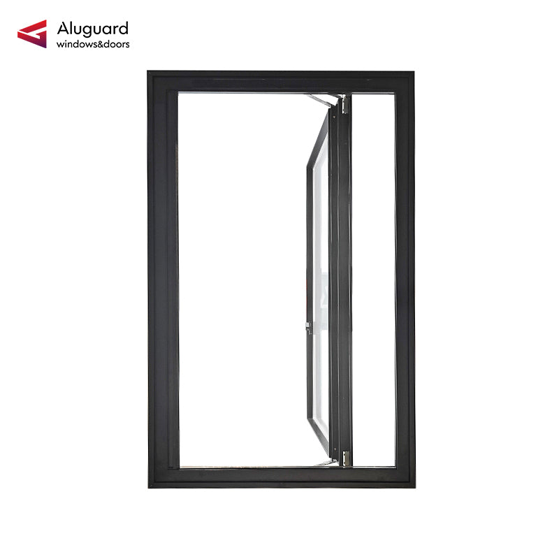 120 Customized Modern Aluminum Casement Window with Slim Frame & Large Glass Design