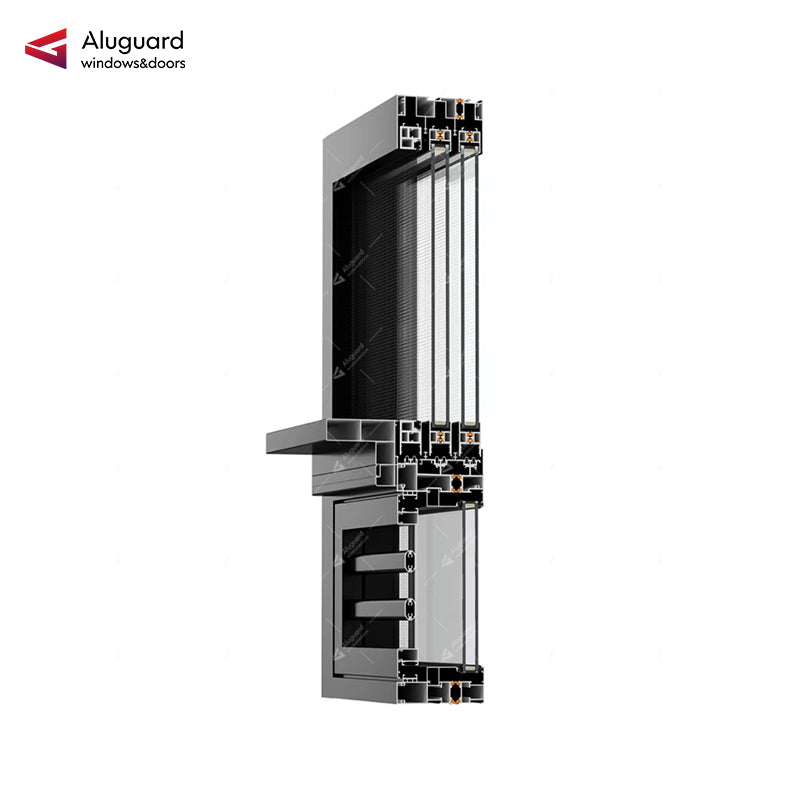 128 Luxury Minimalist Aluminum Sliding Window Design with Narrow Frame & Wide Viewing Area