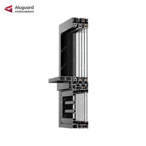 128 Luxury Minimalist Aluminum Sliding Window Design with Narrow Frame & Wide Viewing Area