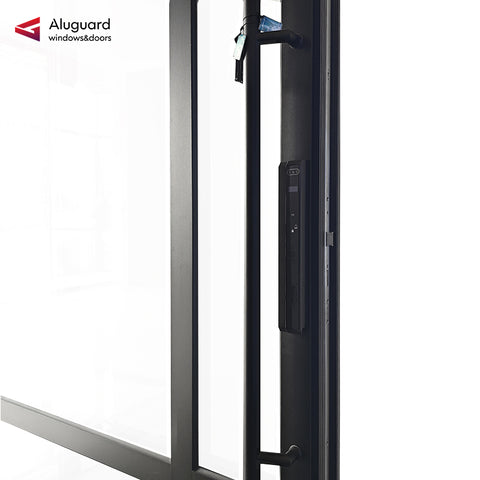 95 Customized Minimalist Aluminum Glass Patio Pivot Doors