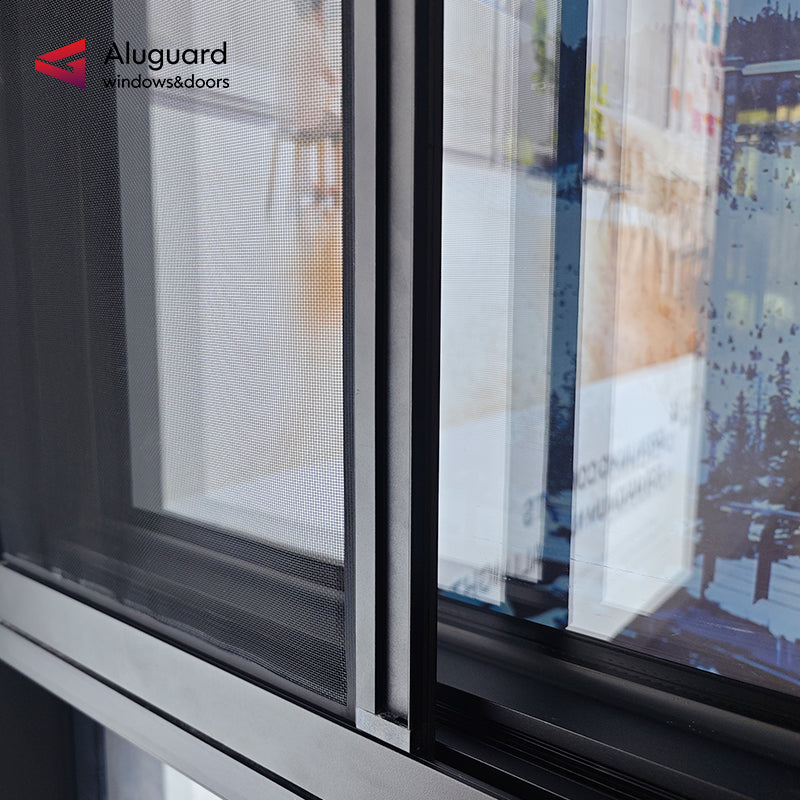 Customized Modern Aluminum Casement Window with Slim Frame & Large Glass Design