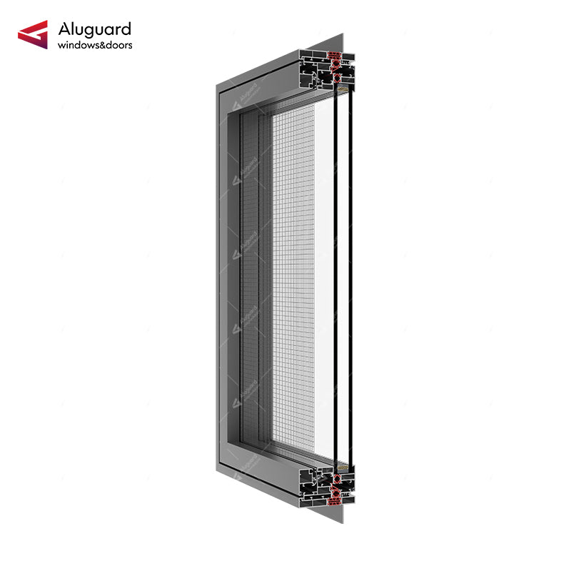 120 Customized Modern Aluminum Casement Window with Slim Frame & Large Glass Design