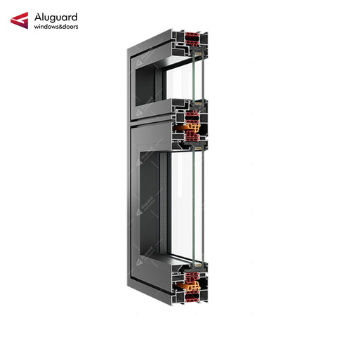 90 High-Performance Modern Dual Action Aluminum Window with Tilt & Turn Opening System