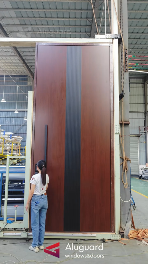 Large Size Aluminum Pivot Door with Smart Access System