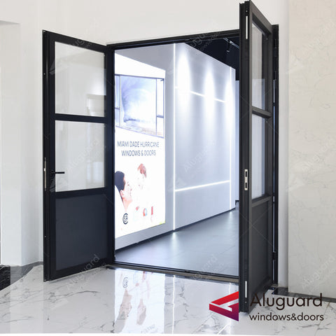 75 Customized Minimalist Aluminum Glass Patio Casement Hinged Doors
