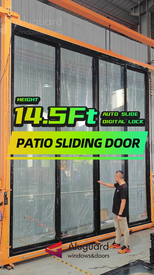 4.4-meter four-panel double-track automatic sliding door